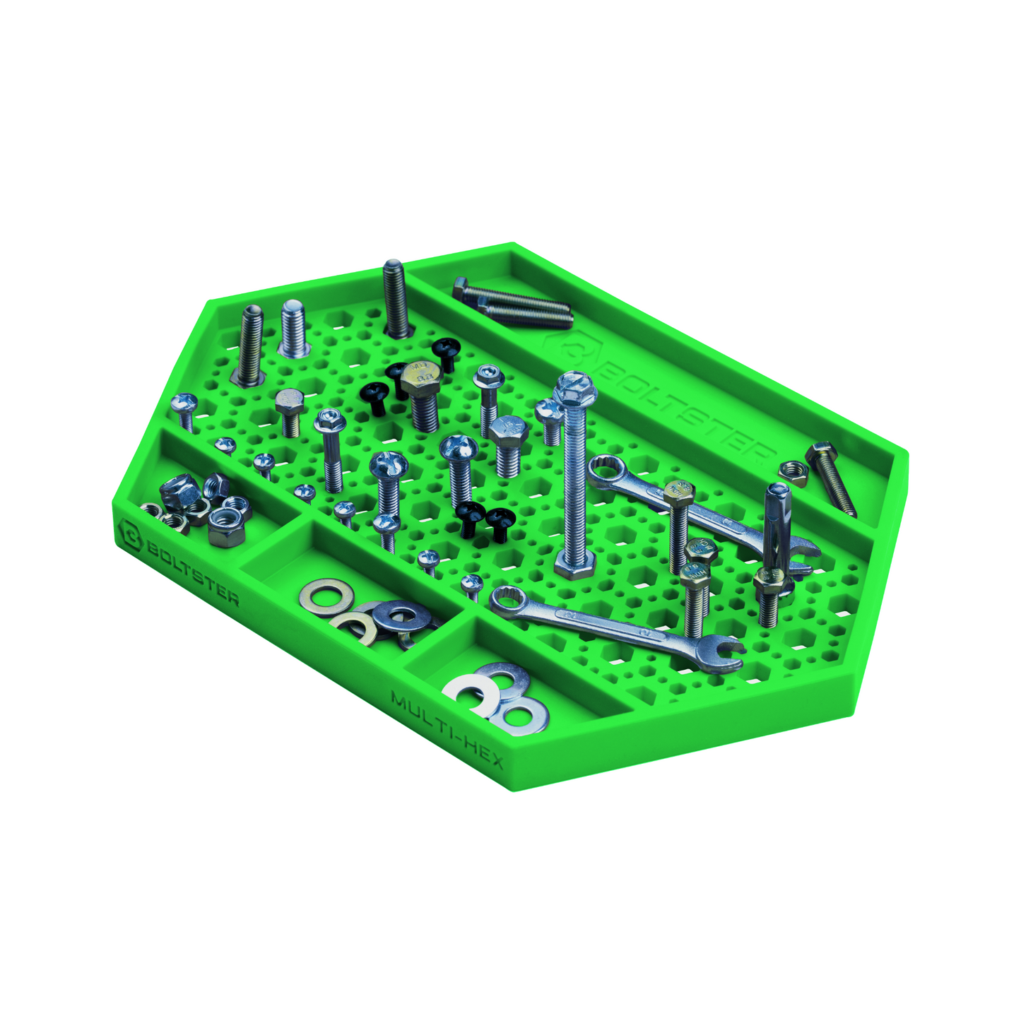 COMING SOON BOLTSTER MULTI-HEX® — Magnetic Fastener & Small Parts Organizing Tray