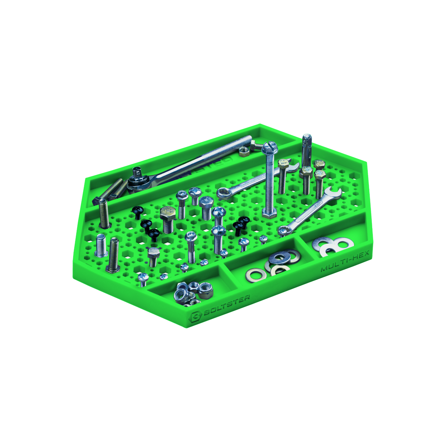 COMING SOON BOLTSTER MULTI-HEX® — Magnetic Fastener & Small Parts Organizing Tray