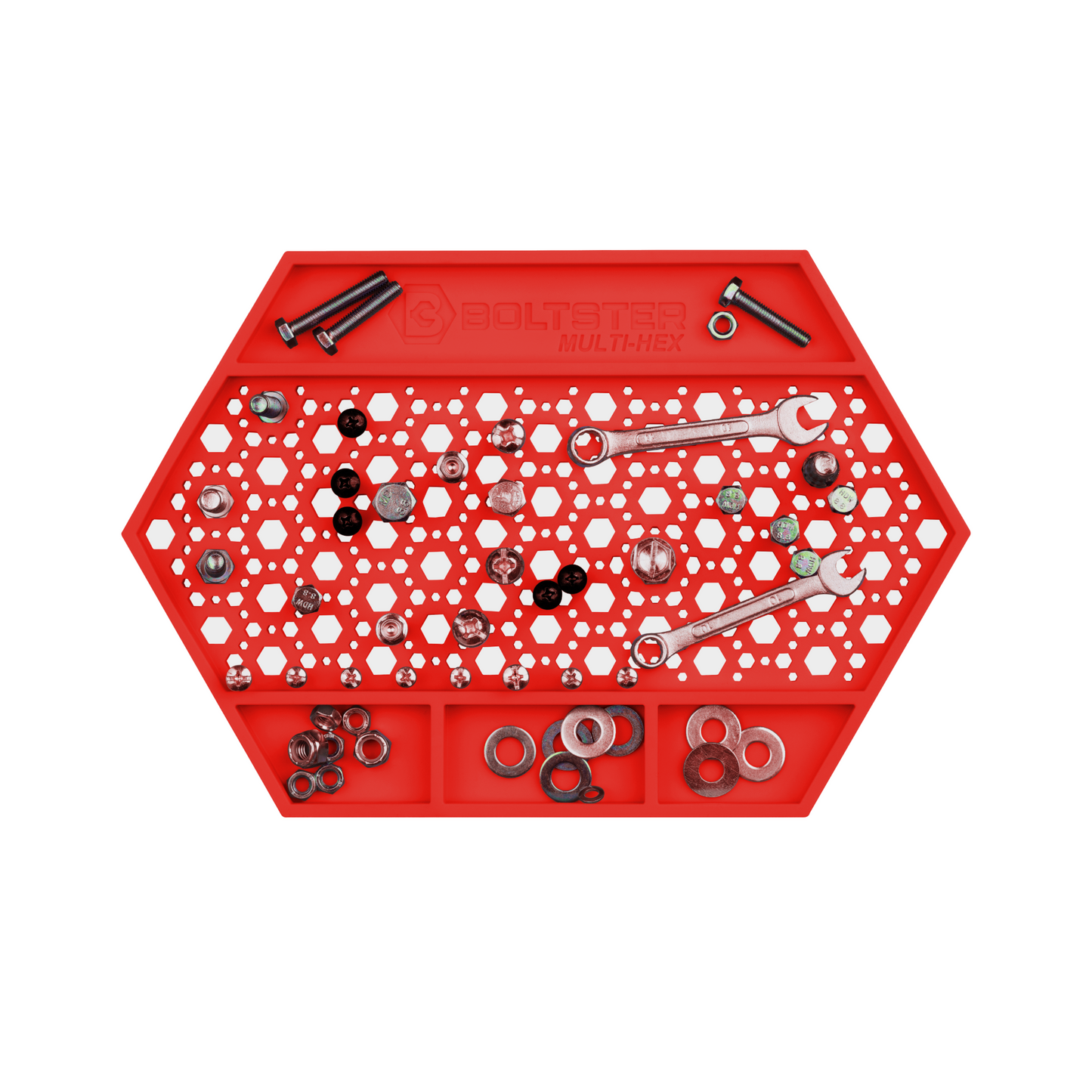 COMING SOON BOLTSTER MULTI-HEX® — Magnetic Fastener & Small Parts Organizing Tray